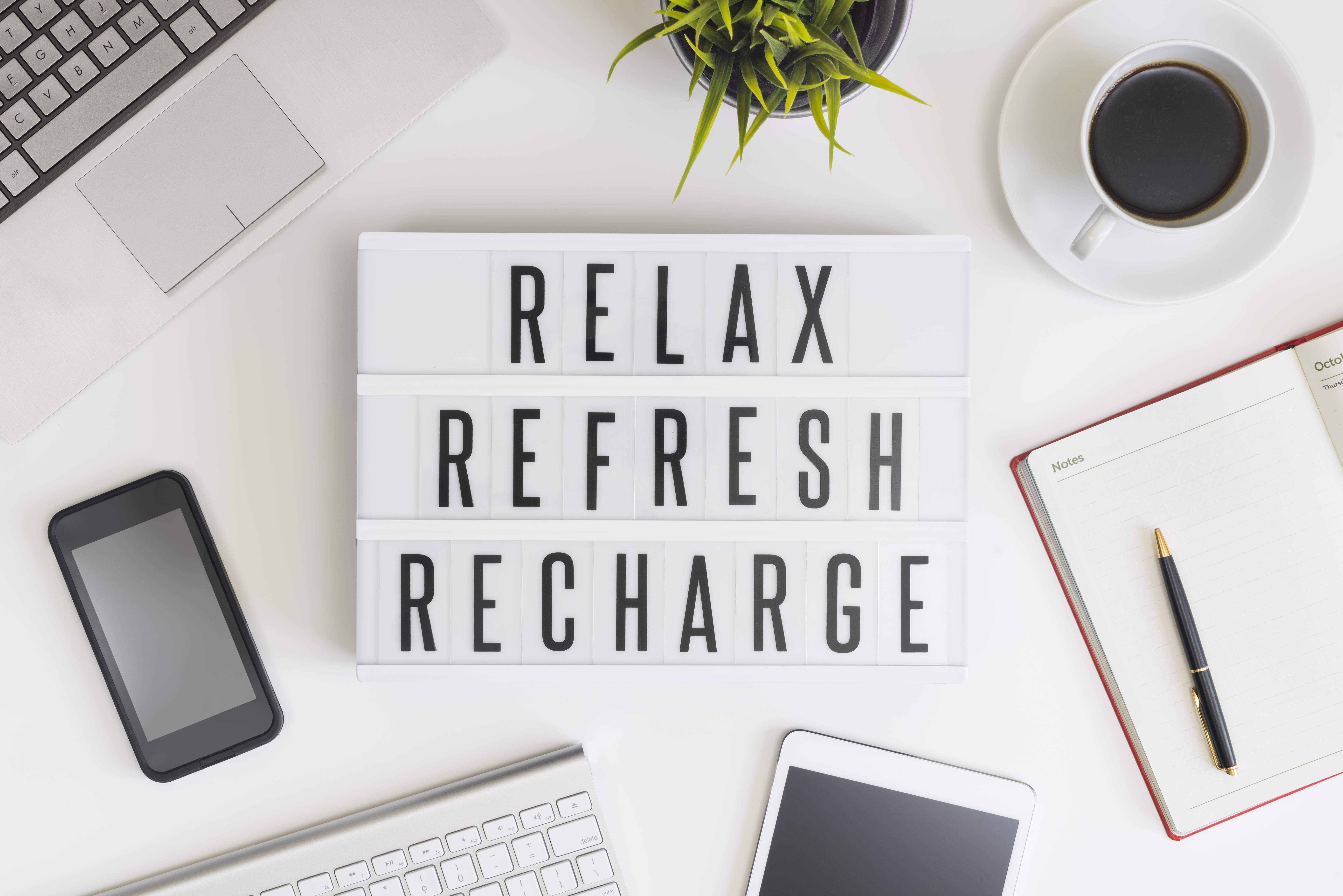 Take Breaks to Relax Refresh and Recharge